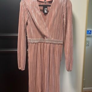 Maje pink shimmer dress NWT